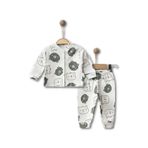GizaKids Erkek Bebek Pamuklu Pijama Takımı, 3-6 AY, nynpe, Yeşil, erkek-bebek