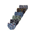 GizaKids Erkek Çocuk Karışık Renkli Desenli Slip Külot İç Çamaşır 6lı Set, 5-6 Yaş, adnslp, Lacivert-Mavi, erkek-çocuk