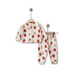 GizaKids Kız Bebek Pamuklu Pijama Takımı 3-6 Ay, 3-6 AY, nynmp, Bej, kız-bebek