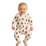 GizaKids Kız Bebek Pamuklu Pijama Takımı, 3-6 AY, nynmp, Kırmızı, kız-bebek