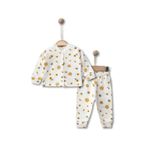 GizaKids Kız Bebek Pamuklu Pijama Takımı, 3-6 AY, nynmp, Sarı, kız-bebek
