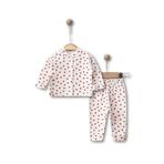 GizaKids Kız Bebek%100 Pamuklu Pijama Takımı, 6-9 AY, nynmp, Beyaz, kız-bebek