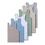 GizaKids%100 Pamuklu Erkek Çocuk Fitilli Kaşkorse Atlet Fanila Iç Çamaşır 6lı Set TYBWMFPGDXXN8I1E00