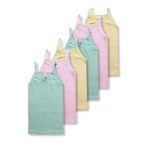 GizaKids%100 Pamuklu Kız Çocuk Atlet Fanila İç Çamaşır 6lı Set, 6-7 Yaş, Pembe-Sarı-Yeşil, 6-7 Yaş, Kız Çocuk Atlet Fanila 6lı Set, Pembe-Sarı-Yeşil, Kadın