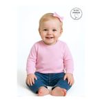 GizaKids%100 Pamuklu Uzun Kollu Mevsimlik Erkek Kız Unisex Bebek Çocuk Tişört Badi, 6 Ay, 6 Ay, teklit, Pembe, Bebek-Kızlar