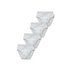 GizaKids%95 Pamuklu Erkek Çocuk Süprem Penye Slip Külot İç Çamaşır 4lü Set, 6-7 Yaş, slpsrp, Beyaz, erkek-çocuk