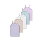 GizaKids%95 Pamuklu Kız Çocuk Atlet Fanila İç Çamaşır 5li Set, 11-12 Yaş, 11-12 Yaş, Kız Çocuk Atlet Fanila İç Çamaşır 5li Set, Lila-Pembe-Beyaz, Kadın