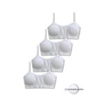 GizaKids%95 Pamuklu Kız Çocuk İnce Askılı Alıştırma Sütyeni 4lü Set Yarım Atlet 11-13 Yaş, 11-13 Yaş, stynf, Beyaz, Kız Çocuklar