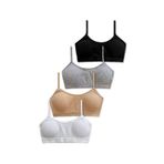 GizaKids%95 Pamuklu Kız Çocuk İnce Askılı Alıştırma Sütyeni 4lü Set Yarım Atlet 11-13 Yaş, 11-13 Yaş, stynf, Karışık, Kız Çocuklar