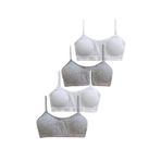 GizaKids%95 Pamuklu Kız Çocuk İnce Askılı Alıştırma Sütyeni 4lü Set Yarım Atlet 11-13 Yaş Gri-Beyaz, 11-13 Yaş, stynf, Gri-Beyaz, Kız Çocuklar