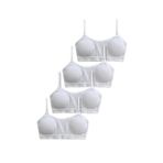 GizaKids%95 Pamuklu Kız Çocuk İnce Askılı Alıştırma Sütyeni 4lü Set Yarım Atlet 14-16 Yaş, 14-16 Yaş, stynf, Beyaz, Kız Çocuklar