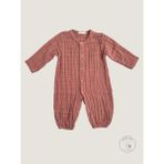 GizBee Baby for little ones Çıtçıtlı Müslin Tulum | Ekru Kanguru Desenli | Kiremit | Yenidoğan | 0-3 | 3-6 | 6-9 | 9-12 Ay | Pamuklu - 3 - 6 Ay