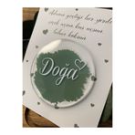 Gizem Graphic Kalpli Kız Bebek Pleksi Magnet (Kartlı ve Jelatinli) 20'li Paket