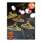 GİZEM SHOP Özel Tasarım Pleksi Gelin Bohçası Yazısı Bohça Süsü 8cm 10 ADET