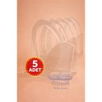 GİZEM SHOP Şeffaf Pleksi Çiçek Çantası 5’li Set | Buket & Hediye Sunum Kutusu Şık Tasarım