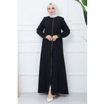 Gizem Taşlı Ferace Siyah HM2358