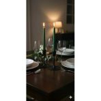 Gizemli Home 2'li Çam Yeşili Metalik Şamdan Mumu