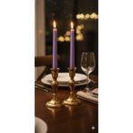 Gizemli Home 2'li Rose Gold Metalik Şamdan Mumu