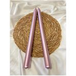 Gizemli Home 2'li Rose Gold Metalik Şamdan Mumu