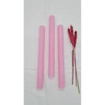 Gizemli Home 3 Lü Pembe Antik Sütun Şamdan Mum