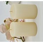 Gizemli Home Dekoratif 2'li Set 6 X 10 cm Oluklu Silindir Mum