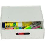 Gizli Çekmece Organizer Masa Altı Saklama Kabı Beyaz Renk Model 1 Egizlicekmece1 - Çok Renkli
