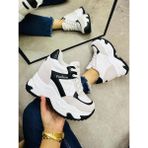 Gizli Dolgu Topuklu Kalın Taban Kadın Spor Ayakkabı Sneaker - Beyaz
