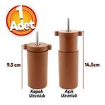 Gizli Mobilya Kanepe Sehpa Koltuk Orta Destek Ayağı Ayarlanabilir 9.5 Cm Kahverengi Baza Ayak