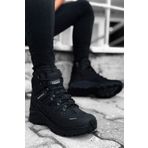 gizlitopuk Boy Uzatan 7 cm Gizli Topuklu Siyah Füme Su Geçirmez Erkek Trekking Bot GT-0002