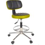 Gizmo Ofis Büro Döner Tekerlekli Çalışma Kasiyer Hekim Ayarli Tabure Sandalyesi B1000 Sarı
