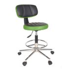 Gizmo Ofis Büro Döner Tekerlekli Çalışma Kasiyer Hekim Ayarli Tabure Sandalyesi B1000 Yeşil