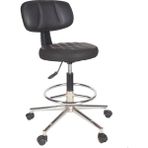 Gizmo Ofis Büro Tekerlekli Çalışma Tabure Sandalyesi B1000 Siyah Ergonomik Tasarım ile Konforlu Kullanım