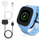 Gizmo Watch 3 ile Uyumlu 2 Paket Şarj Cihazı, 3.3ft USB Kablosu ile Yedek Şarj Yuvası, Verizon Gizmo Watch 3 için Manyetik Şarj Cihazı Aksesuarları, Siyah+Beyaz