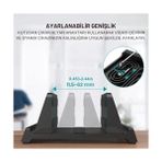 Gizmur Store 3 Bölmeli Metal Genişlik Ayarlamalı Masaüstü Dikey Macbook Laptop Notebook Standı Telefon Tablet Standı - 1 GB