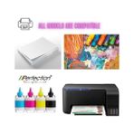 Gizmur Store Brother Uyumlu T300 T310 T500 Tanklı Yazıcı Dolum Mürekkebi 5 x 100 Gr. - Ahşap