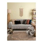 Gizo Home Gri Renk Pamuklu Koltuk Örtüsü 170x210 cm Çok Amaçlı Örtü Yıkanabilir Modern Çizgili