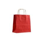 Gizpak Burgu Saplı Kırmızı Kağıt Çanta 32X33X20Cm 50 Adet