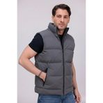 Gizrain Erkek Antrasit Nova Kumaş Şişme Yelek