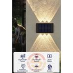 Gizzodo Modern 6ledli Solar Duvar Lamba Dekorasyon Aydınlatma Aplik Güneş Enerji Gün Işığı 2 Li Set