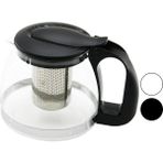 GK Creative 1250ML Cam Demlik Çelik Süzgeçli - Plastik Kulp - Kapak - Krom Çerçeve