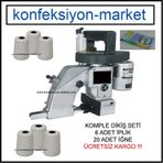 GK261A Çuval Ağzı Dikiş Dikiş Dikme Kapama Makinası Yağ İplik Set