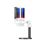 GK50 Rgb Yayıncı Mikrofon - 24BIT/192KHZ - Kardioid - Gürültü Engelleme - Type-C + 3.5mm - Beyaz - Option-1 - 001-Renkli