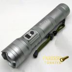 Gk9587 Led Lazer Silindir El Feneri 13000 Lümen Type-C Şarjlı