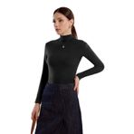 Gkaopi Termal içlik, kadın, yarım balıkçı yaka, termal üst, dar kesim, uzun kollu tişört, basic üst, termal iç çamaşırı, içlik, streç iç çamaşırı, Siyah, XL