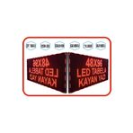 GKGD Ledeksis 48x96cm Led Tabela-kayan Yazı-kırmızı-çift Taraflı