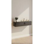 GKM HOME 60 cm ANTRASİT Kapaklı Dresuar Salon Antre Hol Oturma Odası Askıda Kulplu Dolap Dresuar