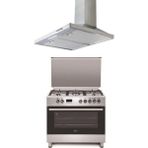 Gl General Desire Glf 9050XP Kuzine Inox Piliç Çevirmeli Fırın Set (GLF9050XP Desire 90 Kuzine Fırın-Gld 041X Davlumbaz)