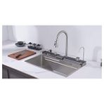 GL General Gl General Glpr 7546 Dijital Premium Silver Inox Akıllı Şelale Eviye Gümüş