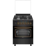 GL General GLF 6040RK 60 cm Rustik Siyah Ocaklı Fırın
