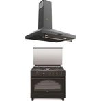 Gl General Rustik Siyah Set 90 Cm(Desire 90 Kuzine Firin- Gld 039Rs Davlumbaz)